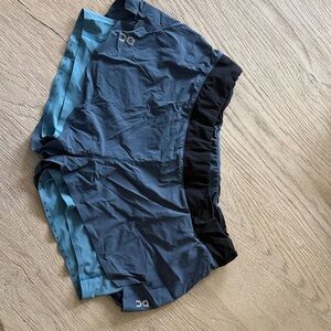 On Cloud Running shorts (with built in spandex)